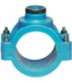 PRESA A STAFFA BLU PN16 CON ANELLO DI RINFORZO